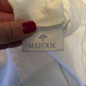 NWOT Matouk 2 White Linen California King Pillowcase with Silver Trim.